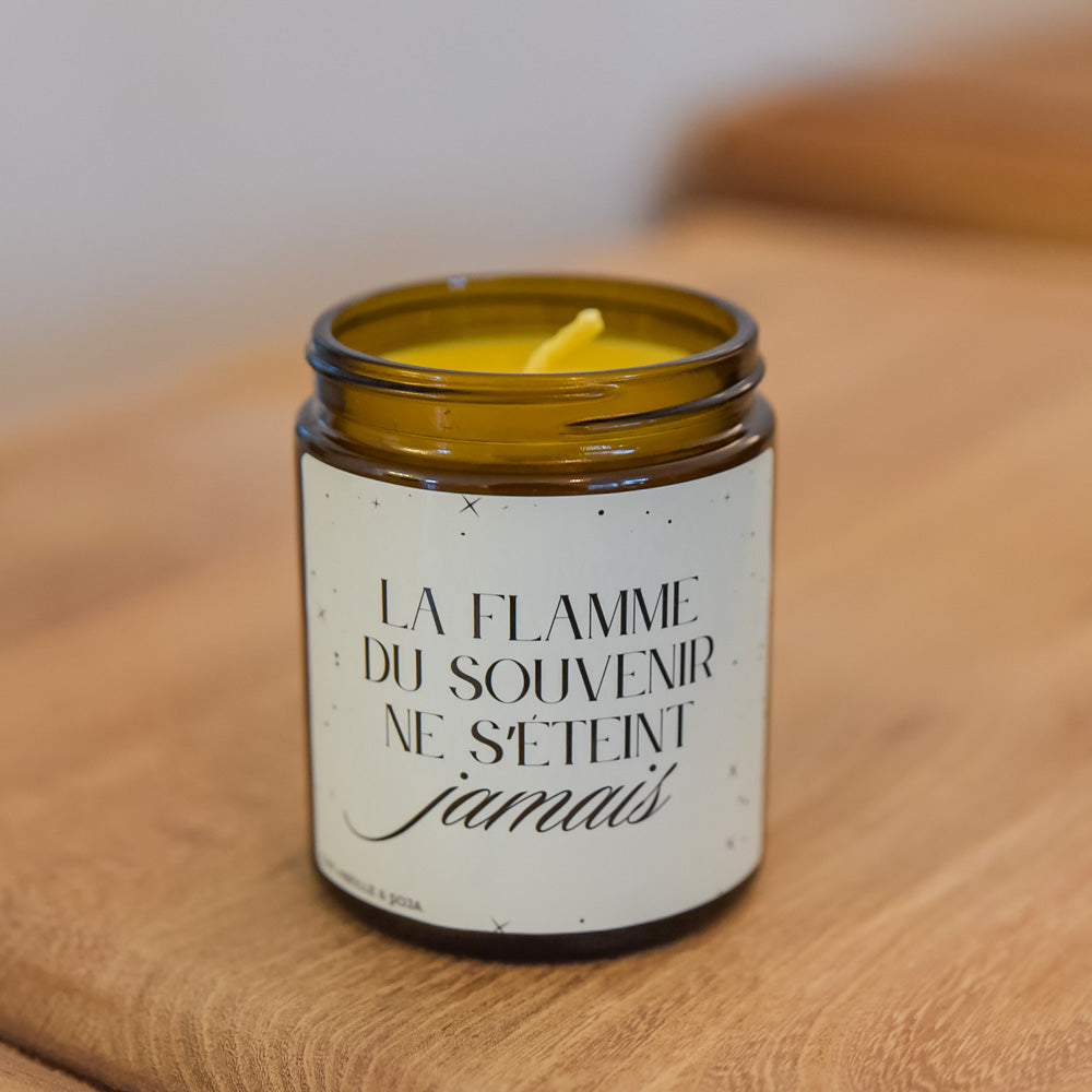 Bougie La flamme du souvenir ne s'éteint jamais