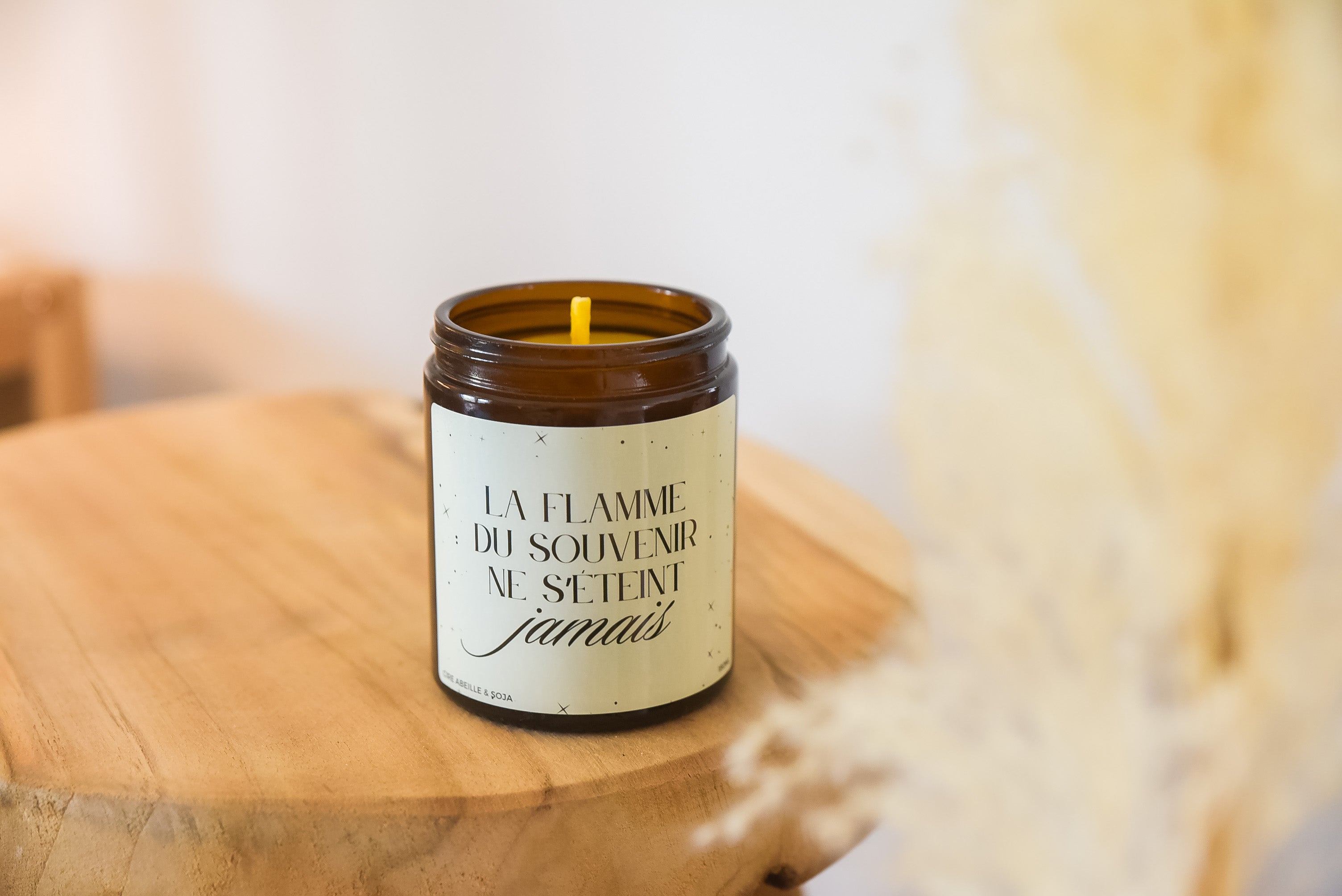 Bougie Parfumée Funéraire En Cire De Soja - Cadeau De Condoléances, Parfum Lavande, Brûle 50h