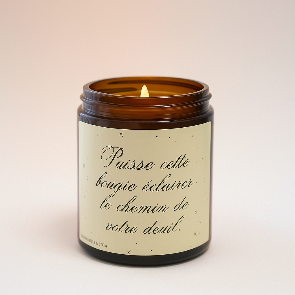 Bougie Puisse cette bougie éclairer le chemin de votre deuil