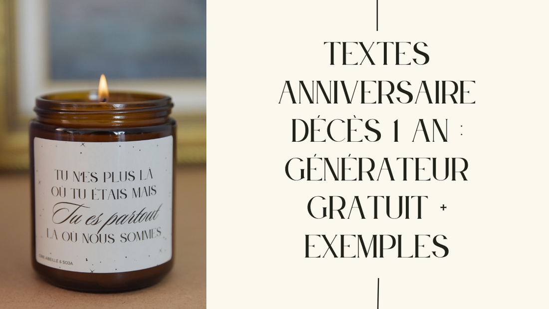 Textes Anniversaire Décès 1 an : Générateur Gratuit + Exemples