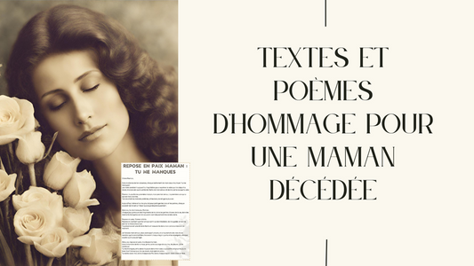 Textes et Poèmes d'hommage pour une maman décédée