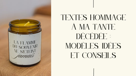 Textes hommage à ma tante décédée 