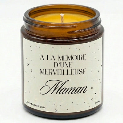 Bougie À la mémoire d'une merveilleuse maman - Bougie Deuil