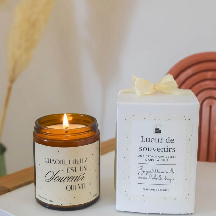 Bougie Chaque lueur est un souvenir qui vit