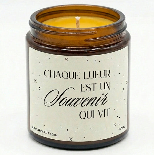 Bougie Chaque lueur est un souvenir qui vit