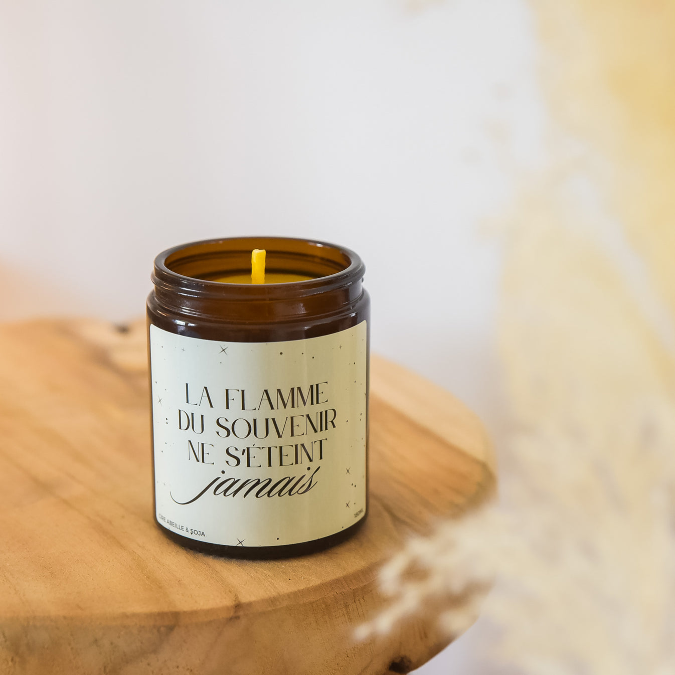 Bougie de condoléances - La flamme du souvenir ne s'éteint jamais