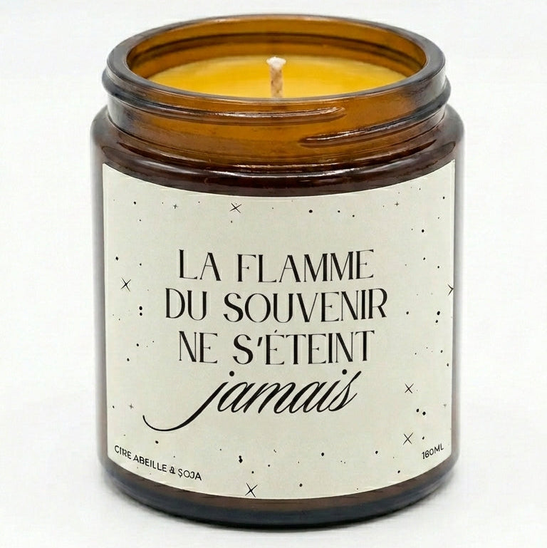 Bougie La flamme du souvenir ne s'éteint jamais