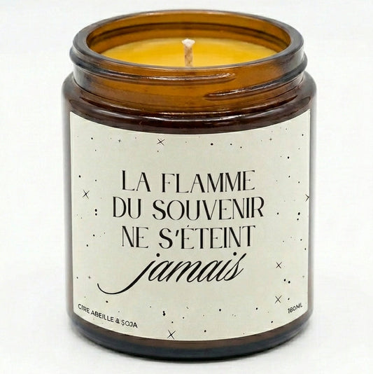 Bougie La flamme du souvenir ne s'éteint jamais