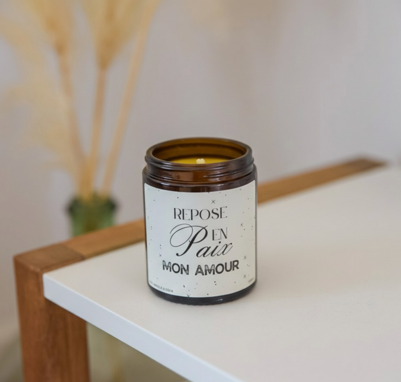 Bougie deuil Repose en Paix mon Amour