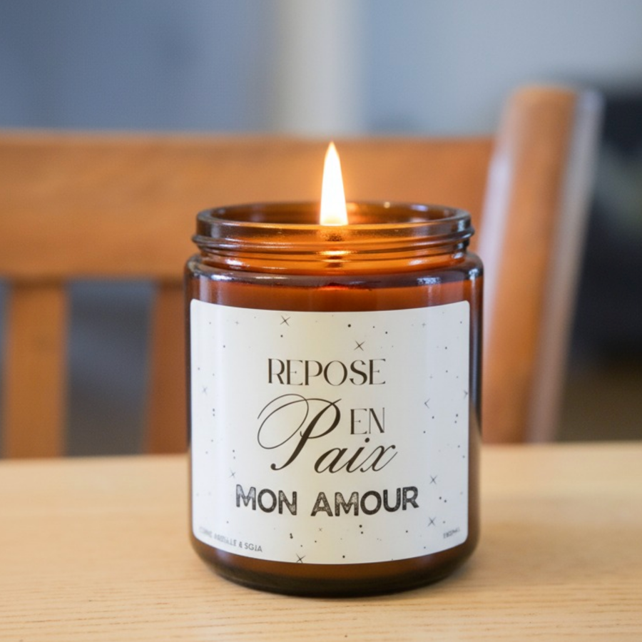grande bougie repose en paix mon amour